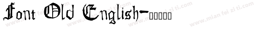 Font Old English字体转换